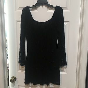 Gorgeous black lace dress with bell sleeves